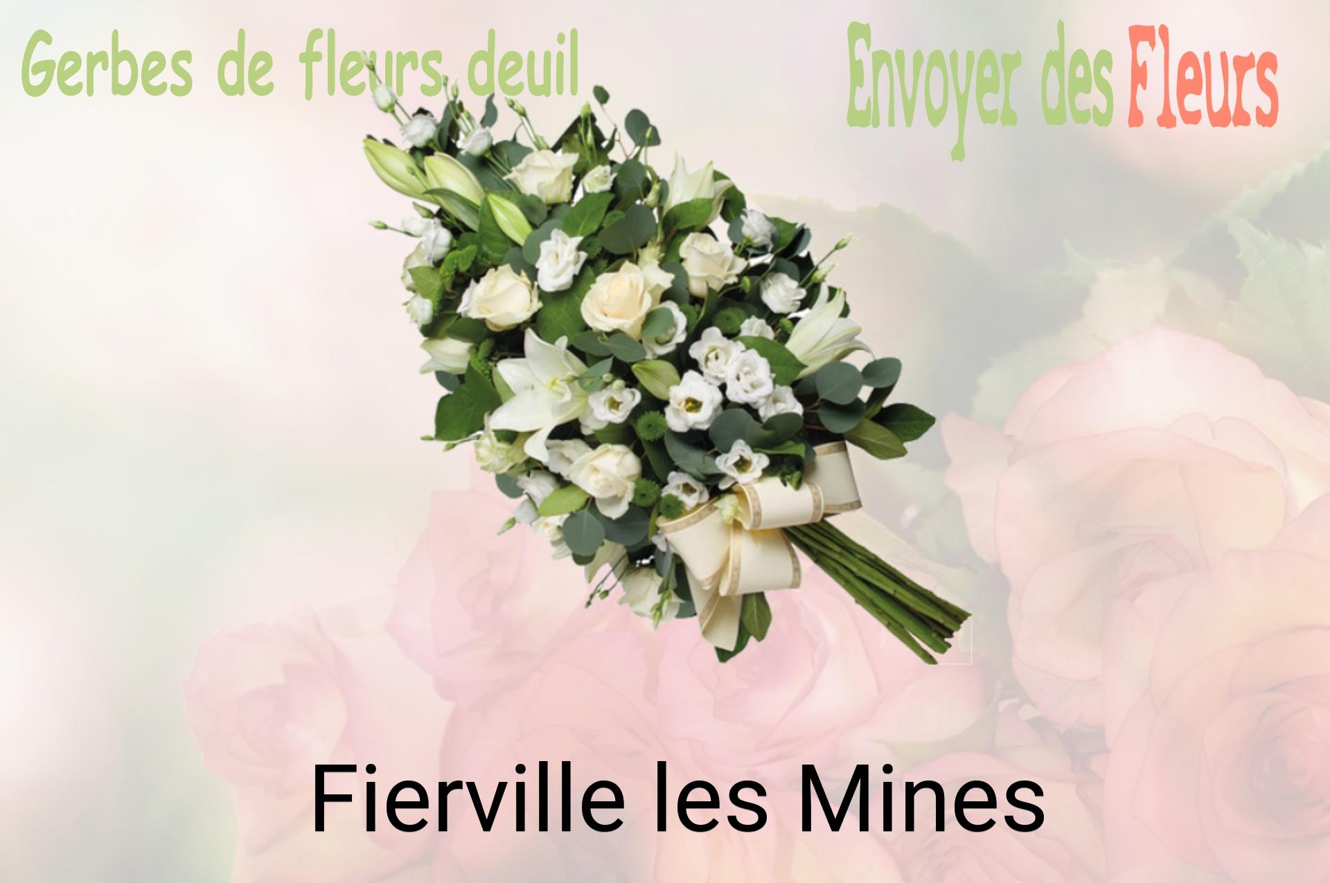 Gerbe de fleurs de deuil livrée à Fierville-les-Mines